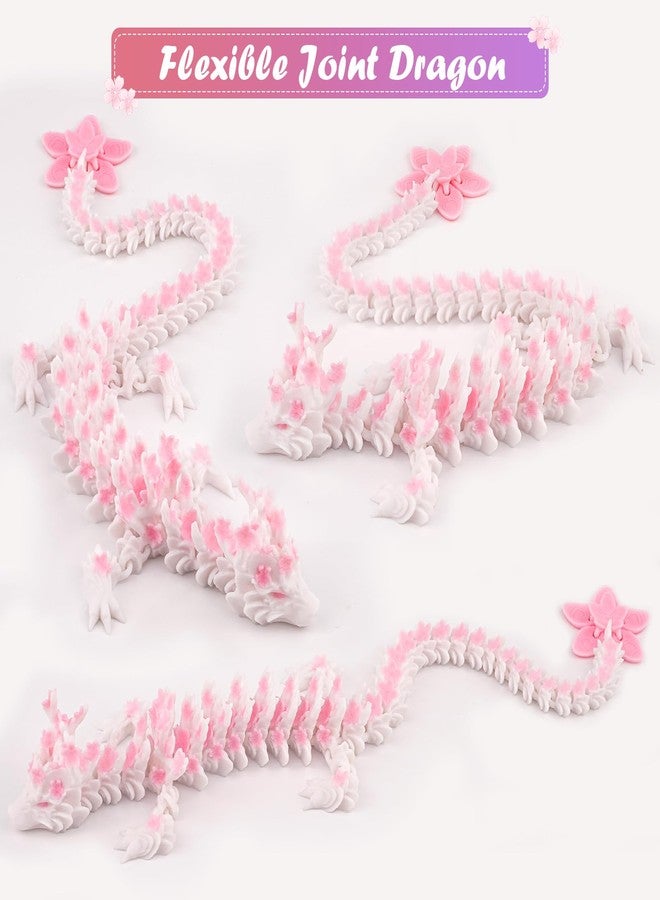 Outgoto 3D Printed Dragon Egg - 12in Articulated Cherry Blossom Dragon Figurine, Fidget Toy & Desk Decor, Flexible Fantasy Collectible Gift for Adults, Teens & Anime Fans - Image 3